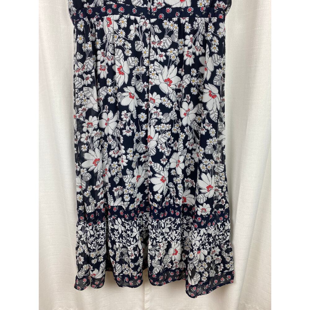 Lane Bryant Navy Blue Floral Chiffon Maxi Dress Sz.22W NWT - Picture 13 of 16